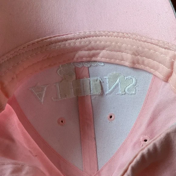 Pink and White Athens Greece Baseball Cap, Adjustable, EUC - Picture 6 of 7